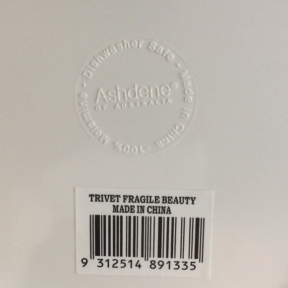 Melamine trivet with floral print, 7 inch - Picture 3 of 3